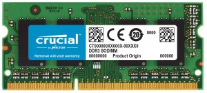 Crucial 8GB DDR3-1333 SO-DIMM CL9 memory module 1 x 8 GB 1333 MHz