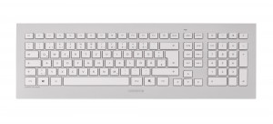 CHERRY DW 8000 keyboard Mouse included RF Wireless French Silver, White