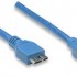 Manhattan USB-A to Micro- , 2m, Male to Male, 5 Gbps (USB 3.2 Gen1 aka USB 3.0), SuperSpeed USB, Blue, Lifetime Warranty, Polybag