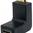 Manhattan HDMI to HDMI Mini C Adapter, 4K@30Hz (High Speed), Female to Male, Upward 90 Angle, Black, Ultra HD 4k x 2k, 10.2 Gbps, ARC, 3D, Deep Colour, Fully Shielded, Gold Plated Contacts, Lifetime Warranty, Polybag