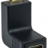 Manhattan HDMI to HDMI Mini C Adapter, 4K@30Hz (High Speed), Female to Male, Upward 90 Angle, Black, Ultra HD 4k x 2k, 10.2 Gbps, ARC, 3D, Deep Colour, Fully Shielded, Gold Plated Contacts, Lifetime Warranty, Polybag