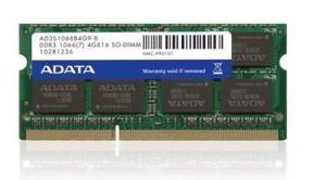 ADATA 1 GB, DDR3, 1333 MHz memory module 1 x 1 GB