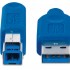 Manhattan USB-A to USB-B Cable, 2m, Male to Male, Blue, 5 Gbps (USB 3.2 Gen1 aka USB 3.0), SuperSpeed USB, Equivalent to USB3CAB2M (except colour), Lifetime Warranty, Polybag