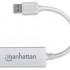 Manhattan USB-A Gigabit Network Adapter, White, 10/100/1000 Mbps Network, USB 3.0, Equivalent to USB31000SW, Ethernet, RJ45, Three Year Warranty, Blister