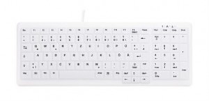 CHERRY AK-C7000 keyboard USB AZERTY Belgian White