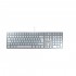 CHERRY KC 6000 Slim keyboard USB AZERTY Belgian Silver, White