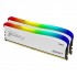 Kingston Technology FURY 16GB 3600MT/s DDR4 CL17 DIMM (Kit of 2) Beast White RGB SE