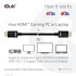 CLUB3D Ultra High Speed HDMI 4K120Hz, 8K60Hz Certified Cable 48Gbps M/M 2 m / 6.56 ft