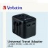 Verbatim 49544 power plug adapter Universal Black
