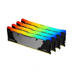 Kingston Technology FURY 64GB 3200MT/s DDR4 CL16 DIMM (Kit of 4) 1Gx8 Renegade RGB
