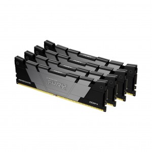 Kingston Technology FURY 64GB 3200MT/s DDR4 CL16 DIMM (Kit of 4) 1Gx8 Renegade Black