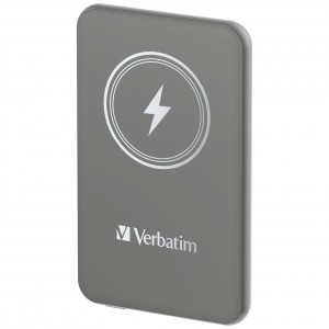 Verbatim Charge n Go Magnetic Wireless Power Bank 5000mAh Grey